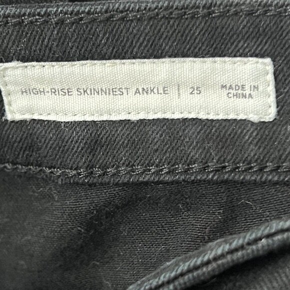 Pacsun Womens Size 25 Black Distressed High-Rise Skinniest Ankle Jeans - Picture 3 of 4